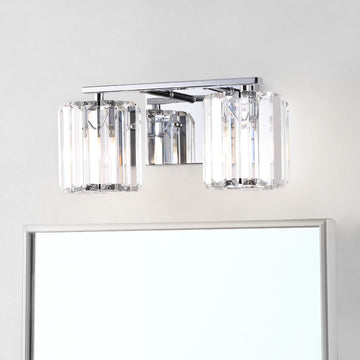 Coco Prism Vintage Metal/Glass Classic Glam LED Vanity Light - JONATHAN Y